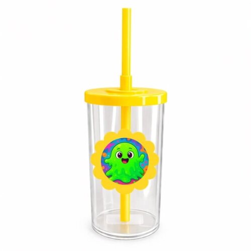 Copo Short Drink Flor Personalizado Slime