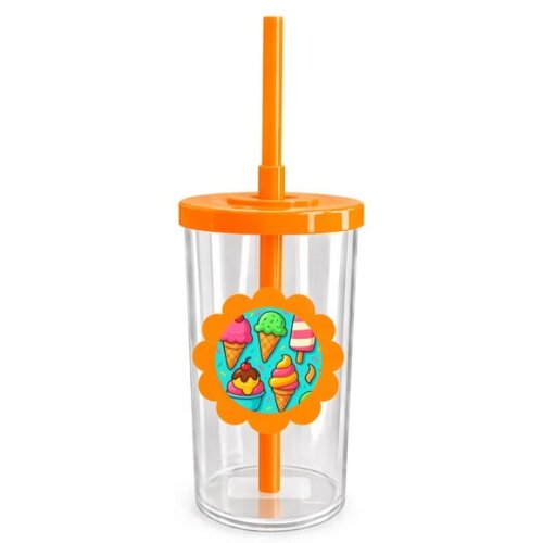 Copo Short Drink Flor Personalizado Sorvetes