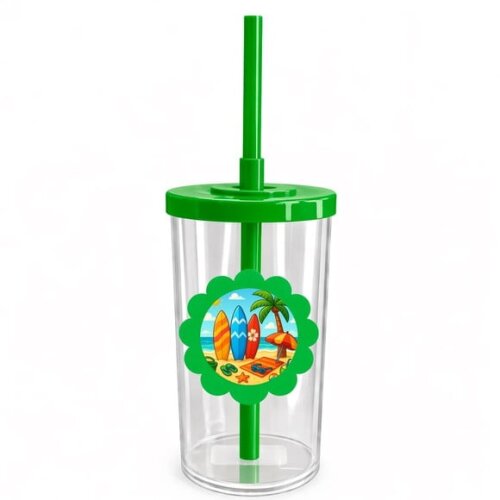 Copo Short Drink Flor Personalizado Surf