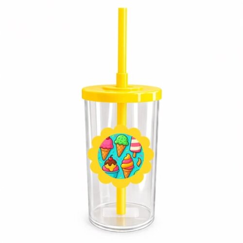 Copo Short Drink Flor Personalizado Sorvetes