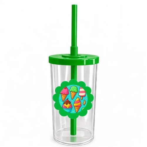 Copo Short Drink Flor Personalizado Sorvetes