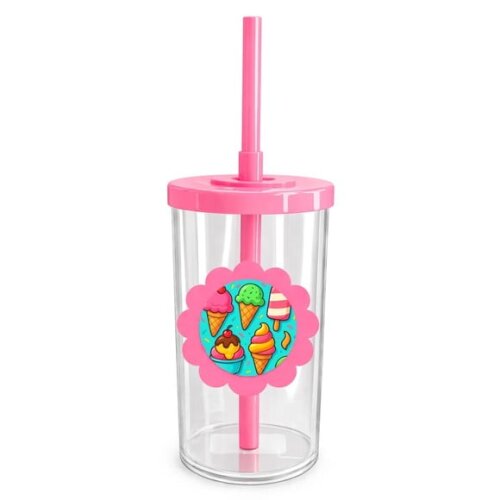 Copo Short Drink Flor Personalizado Sorvetes
