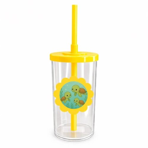 Copo Short Drink Flor Personalizado Tartaruguinhas