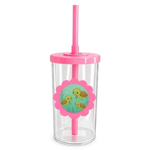 Copo Short Drink Flor Personalizado Tartaruguinhas