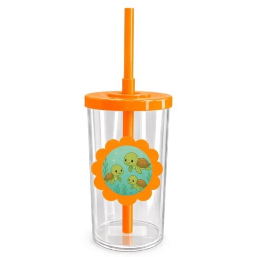 Copo Short Drink Flor Personalizado Tartaruguinhas