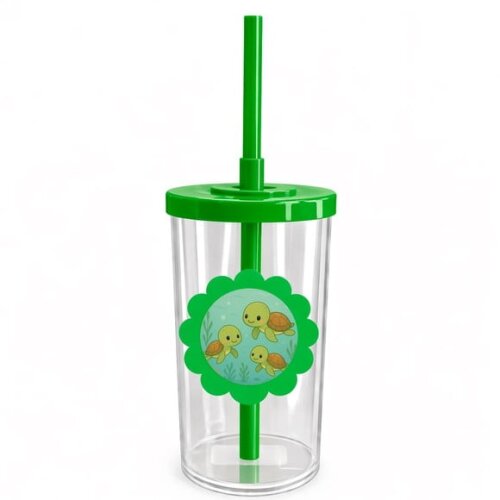 Copo Short Drink Flor Personalizado Tartaruguinhas