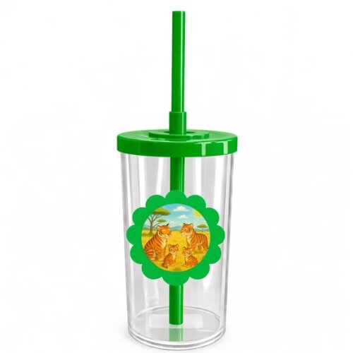 Copo Short Drink Flor Personalizado Tigres