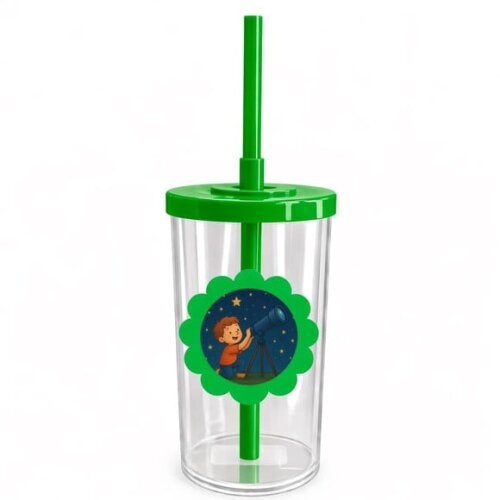 Copo Short Drink Flor Personalizado Telescópio Kids