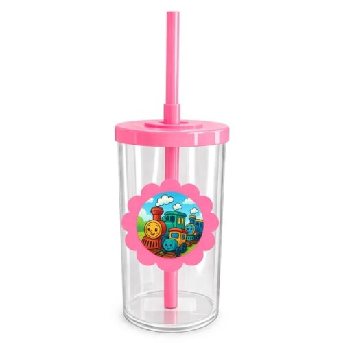 Copo Short Drink Flor Personalizado Trens Antigos