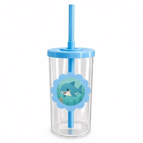 Copo Short Drink Flor Personalizado Tubarãozinho Fofo