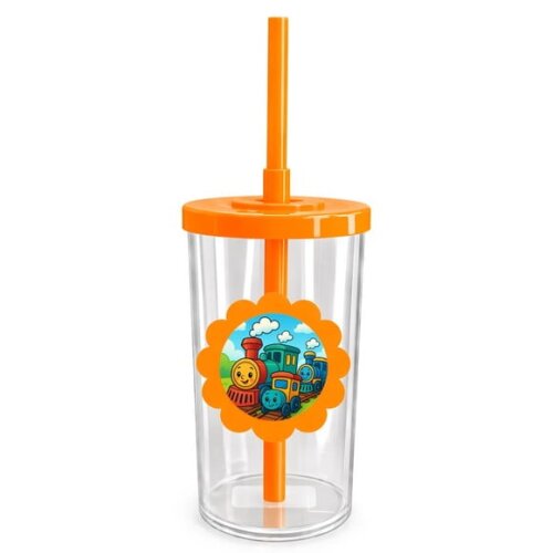 Copo Short Drink Flor Personalizado Trens Antigos