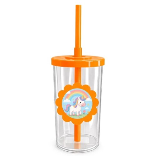 Copo Short Drink Flor Personalizado Unicórnio
