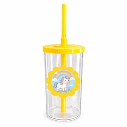 Copo Short Drink Flor Personalizado Unicórnio