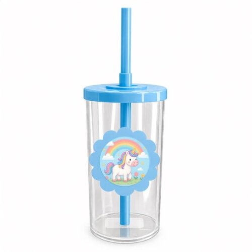 Copo Short Drink Flor Personalizado Unicórnio