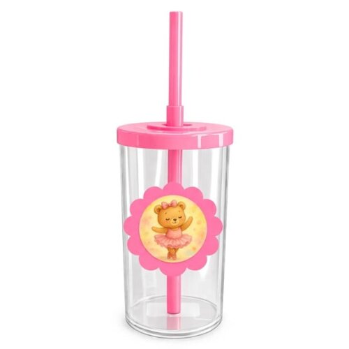 Copo Short Drink Flor Personalizado Ursinha Bailarina
