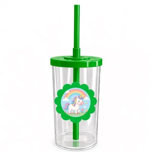 Copo Short Drink Flor Personalizado Unicórnio