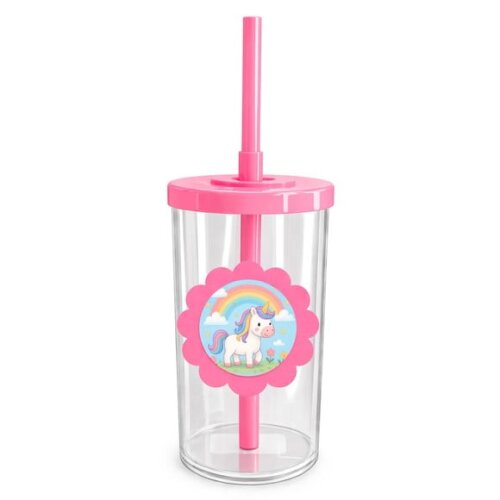 Copo Short Drink Flor Personalizado Unicórnio