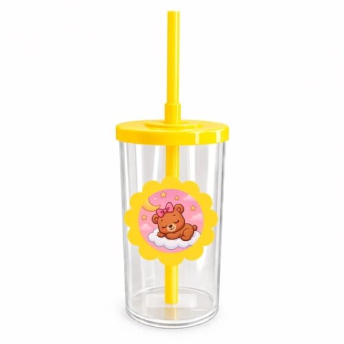 Copo Short Drink Flor Personalizado Ursinha Soninho