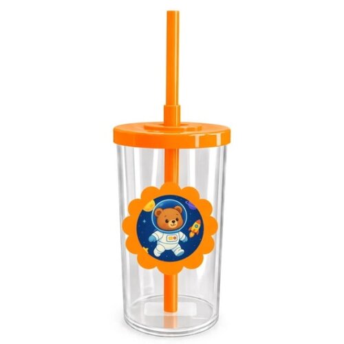 Copo Short Drink Flor Personalizado Ursinho Astronauta