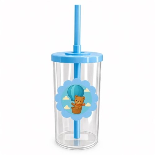 Copo Short Drink Flor Personalizado Ursinho Baloeiro