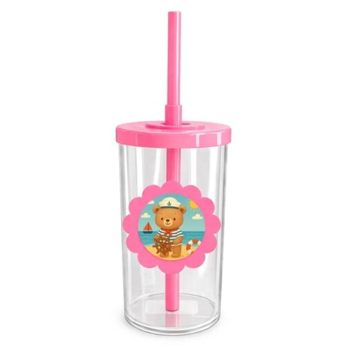 Copo Short Drink Flor Personalizado Ursinho Marinheiro