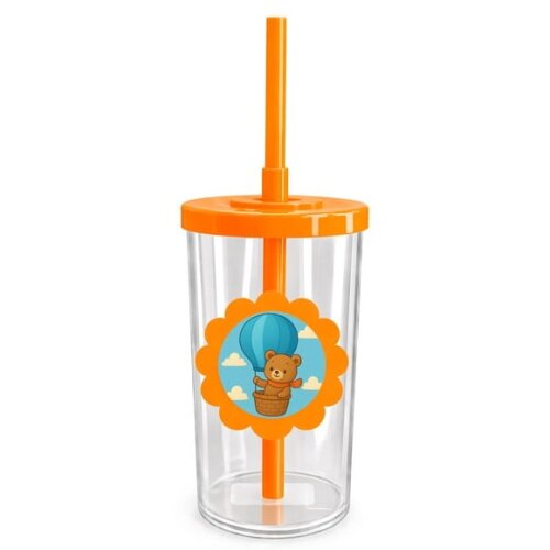 Copo Short Drink Flor Personalizado Ursinho Baloeiro