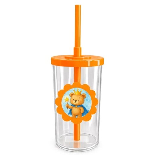 Copo Short Drink Flor Personalizado Ursinho Príncipe