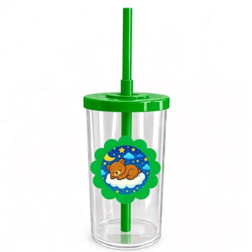 Copo Short Drink Flor Personalizado Ursinho Soninho