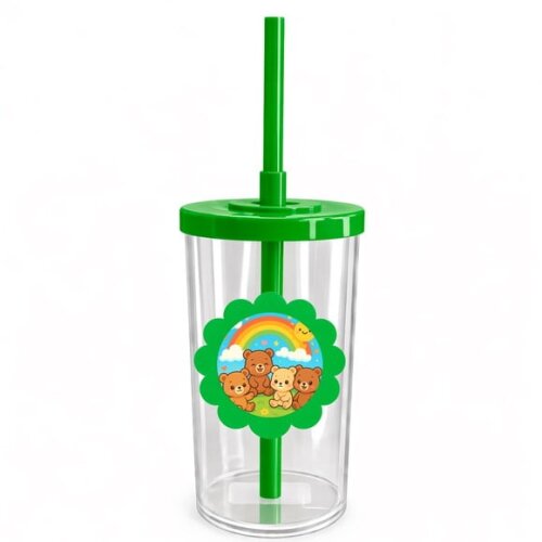 Copo Short Drink Flor Personalizado Ursinhos Baby
