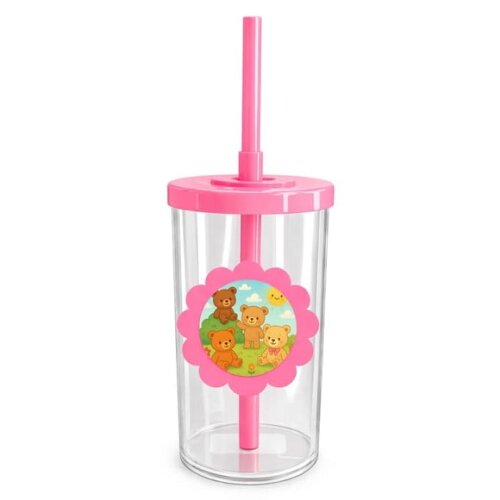 Copo Short Drink Flor Personalizado Ursinhos