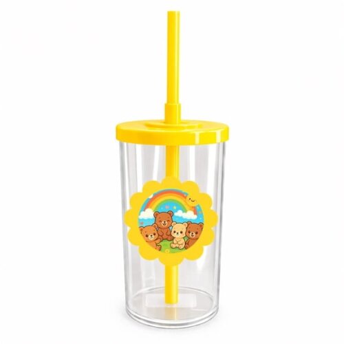 Copo Short Drink Flor Personalizado Ursinhos Baby