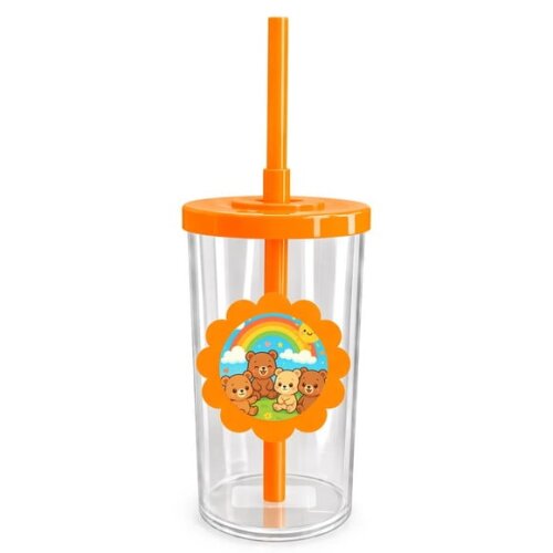 Copo Short Drink Flor Personalizado Ursinhos Baby