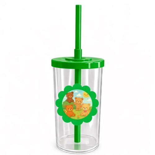 Copo Short Drink Flor Personalizado Ursinhos