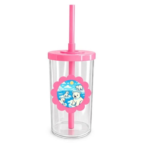 Copo Short Drink Flor Personalizado Ursos Polares