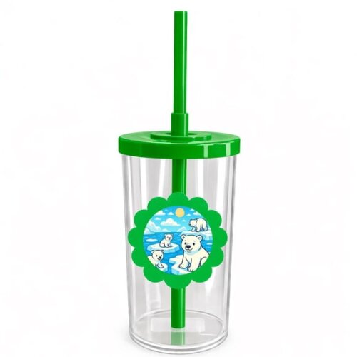 Copo Short Drink Flor Personalizado Ursos Polares