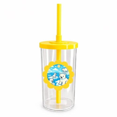 Copo Short Drink Flor Personalizado Ursos Polares
