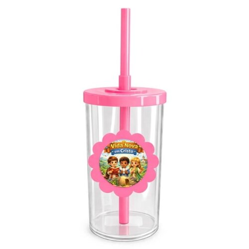 Copo Short Drink Flor Personalizado Vida Nova em Cristo