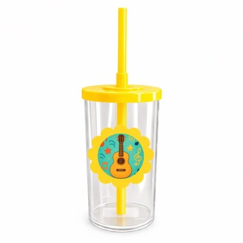 Copo Short Drink Flor Personalizado Violão