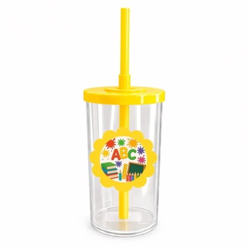 Copo Short Drink Flor Personalizado Volta às Aulas
