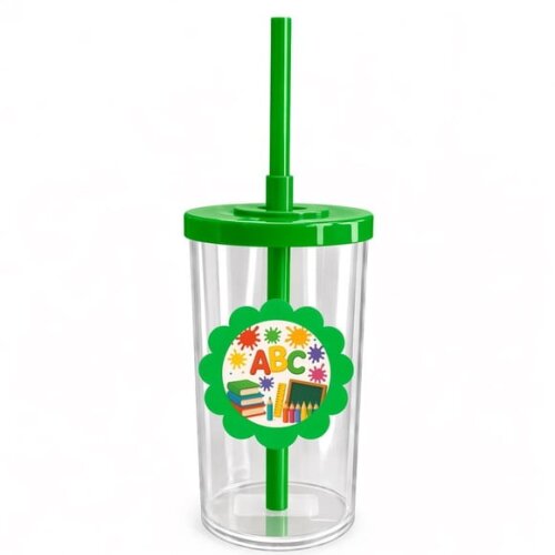 Copo Short Drink Flor Personalizado Volta às Aulas