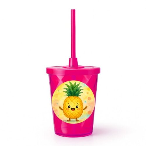 Copo Twister Personalizado 300ml Abacaxi