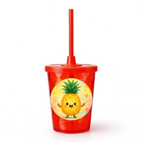Copo Twister Personalizado 300ml Abacaxi