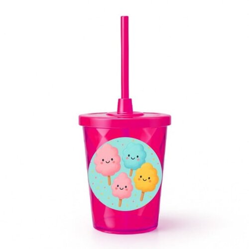 Copo Twister Personalizado 300ml Algodão Doce