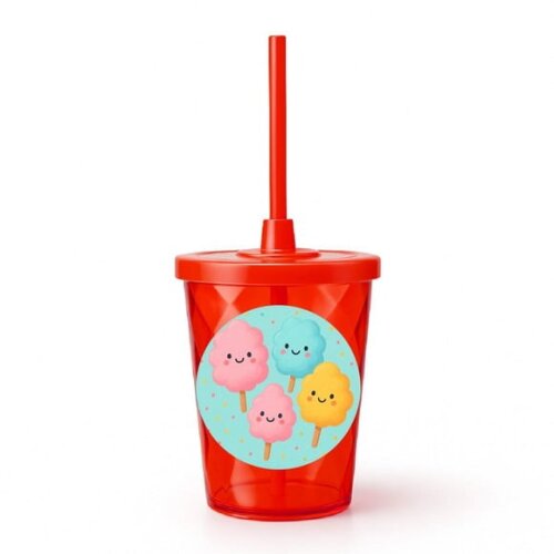 Copo Twister Personalizado 300ml Algodão Doce