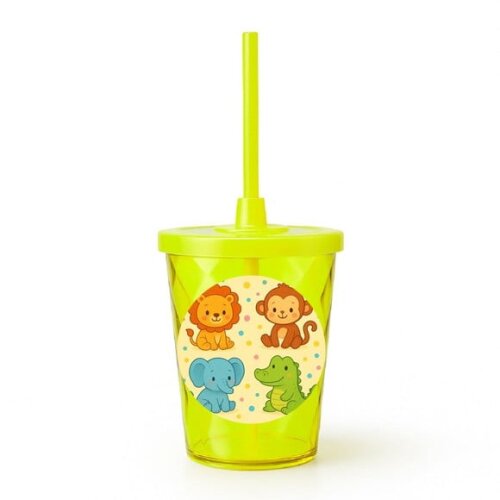 Copo Twister Personalizado 300ml Animais Coloridos