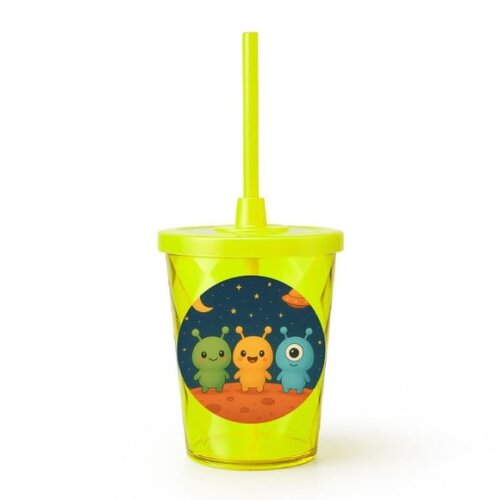 Copo Twister Personalizado 300ml Alienígenas Fofos
