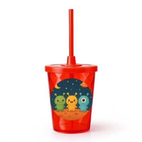 Copo Twister Personalizado 300ml Alienígenas Fofos