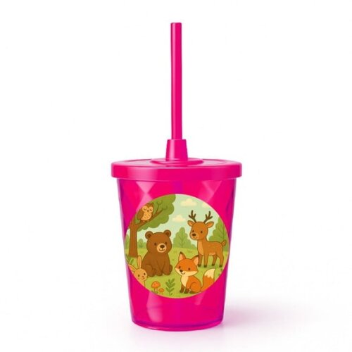 Copo Twister Personalizado 300ml Animais da Floresta