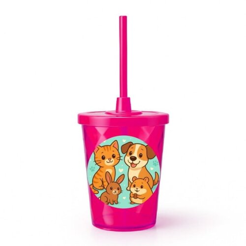 Copo Twister Personalizado 300ml Animais de Estimação