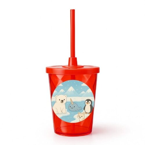 Copo Twister Personalizado 300ml Animais do Ártico